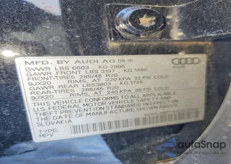 2017 Audi Q7 Premium Plus from USA, damaged, VIN WA1LABF71HD022033